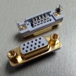 HDR 3 Row Slim Type D-SUB Connector, 15P Female,Right angle